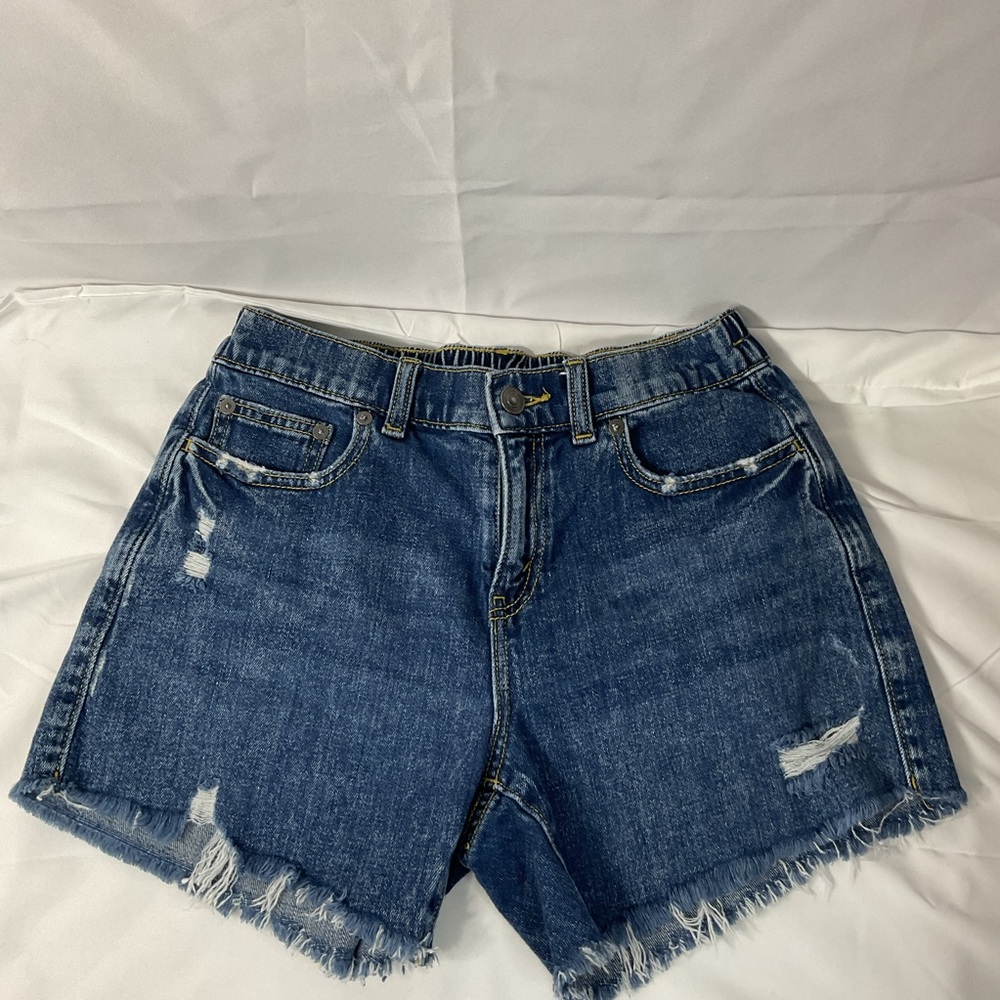 Aerie Distressed Blue Jean Shorts